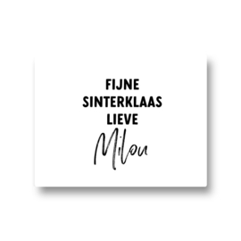 5 naamstickers - fijne sinterklaas lieve