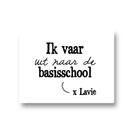 5 naamstickers - ik vaar uit naar de basisschool