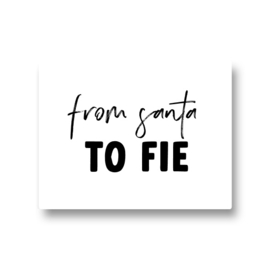 5 naamstickers - from santa