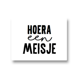 5 stickers - hoera een meisje