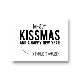 5 naamstickers - merry kissmas