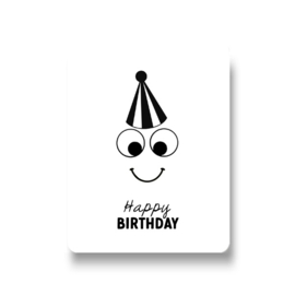 5 stickers - happy birthday feestmuts