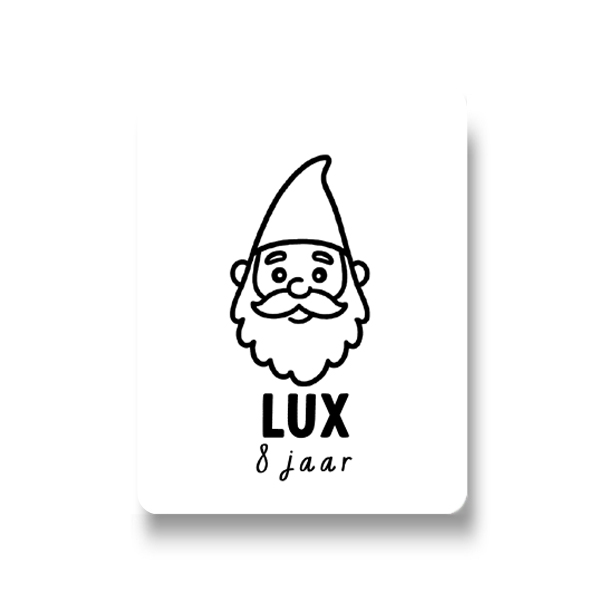 5 naamstickers - kabouter