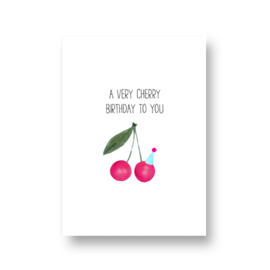 kaart van Opa Muis - very cherry birthday
