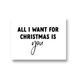 5 stickers - all I want for christmas is you