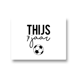 5 naamstickers - voetbal (liggend)