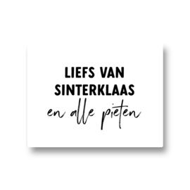 5 stickers - liefs van sinterklaas en alle pieten