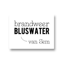 5 naamstickers - brandweer bluswater