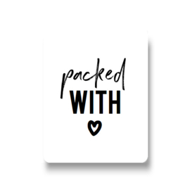 5 stickers - packed with love