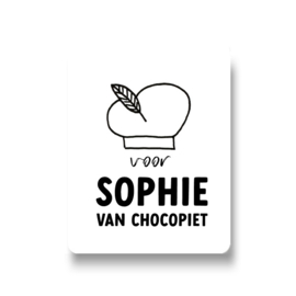 5 naamstickers - pietenmuts van Chocopiet