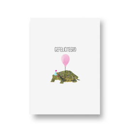 kaart van Opa Muis - schildpad met ballon