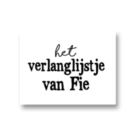 5 naamstickers - verlanglijstje