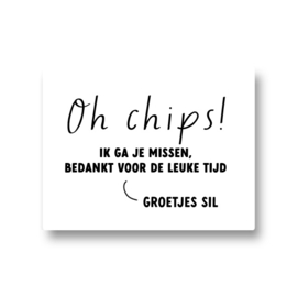 5 naamstickers - oh chips