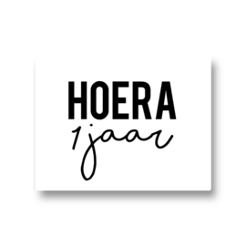 5 stickers - hoera 1 jaar