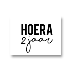 5 stickers - hoera 2 jaar