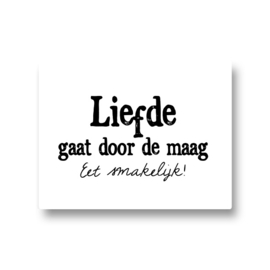 5 stickers - liefde gaat door de maag