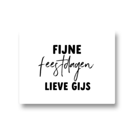 5 naamstickers - fijne feestdagen lieve