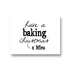 5 naamstickers - baking christmas