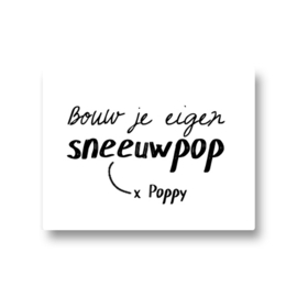 5 naamstickers - bouw je eigen sneeuwpop