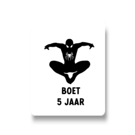 5 naamstickers - Spiderman