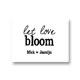 5 naamstickers - let love bloom