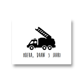 5 naamstickers - brandweer