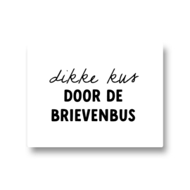 5 stickers - dikke kus door de brievenbus