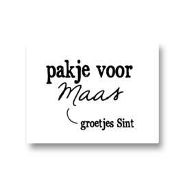 5 naamstickers - pakje voor groetjes sint