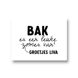 5 naamstickers - bak er een leuke zomer van
