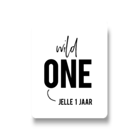 5 naamstickers - wild one
