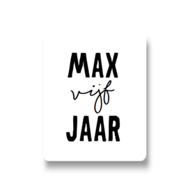 5 naamstickers - (max)