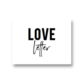 5 stickers - love letter