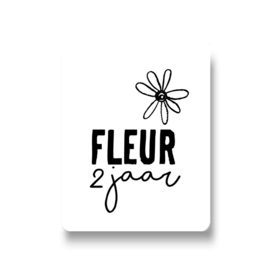 5 naamstickers - bloem