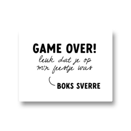 5 naamstickers - game over