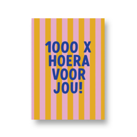 LoLLies kaart - 1000 x hoera voor jou!