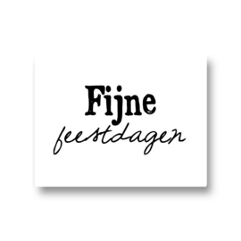 5 stickers - fijne feestdagen