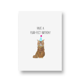 kaart van Opa Muis - purr-fect birthday