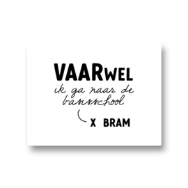 5 naamstickers - vaarwel