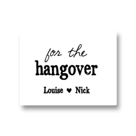 5 naamstickers - for the hangover