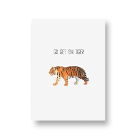 kaart van Opa Muis -  go get 'em tiger