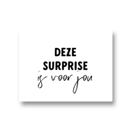 5 stickers - deze surprise is voor jou