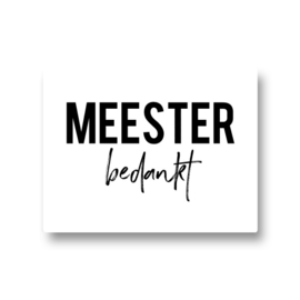 5 stickers - meester bedankt