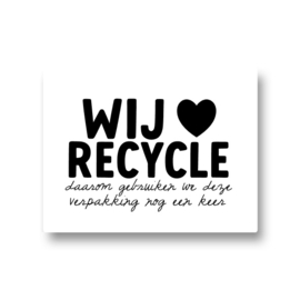 5 stickers - wij love recycle