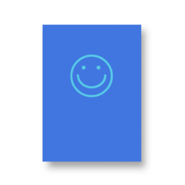 LoLLies kaart - smiley blauw