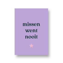 kaart met liefde - missen went nooit