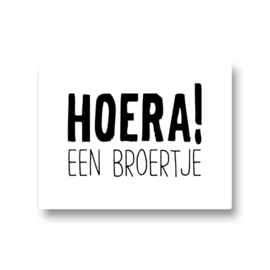 5 stickers - hoera! een broertje