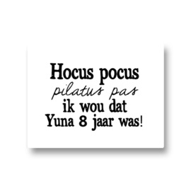 5 naamstickers - hocus pocus jarig
