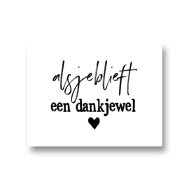 5 stickers - alsjeblieft een dankjewel