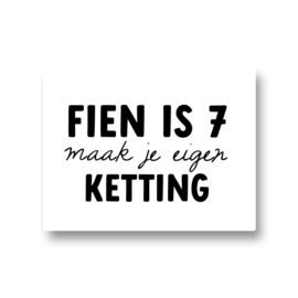 5 naamstickers - maak je eigen ketting