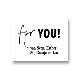 5 naamstickers - for you!